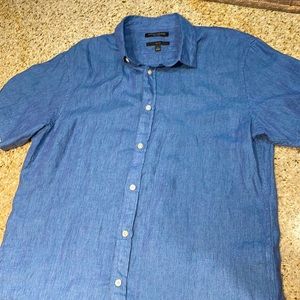 Blue Banana Republic Short Sleeve Button Down
